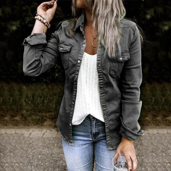 Evelyn - veste en jean souple décontractée