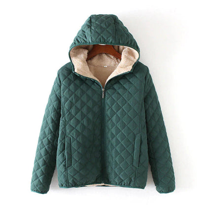Manteau doublé avec capuche pour femme