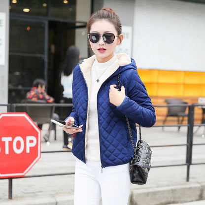 Manteau doublé avec capuche pour femme
