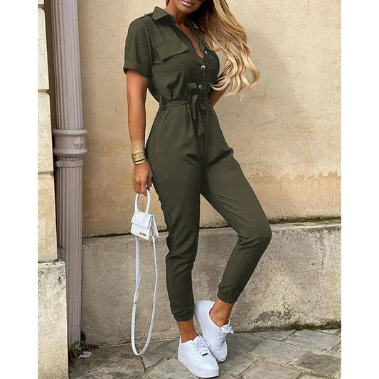 Victoire - Combinaison Stylée avec Boutons pour Femmes
