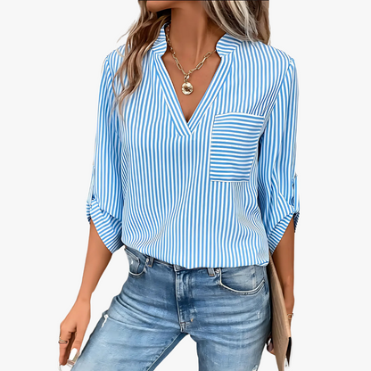 Blouse élégante rayée pour femmes