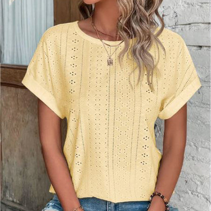 Gail - Top à manches courtes pour femmes - Simple et élégant