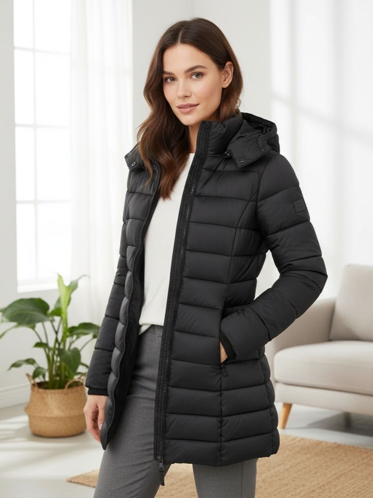 Zara | Doudoune Femme à Capuche Chic et Confortable