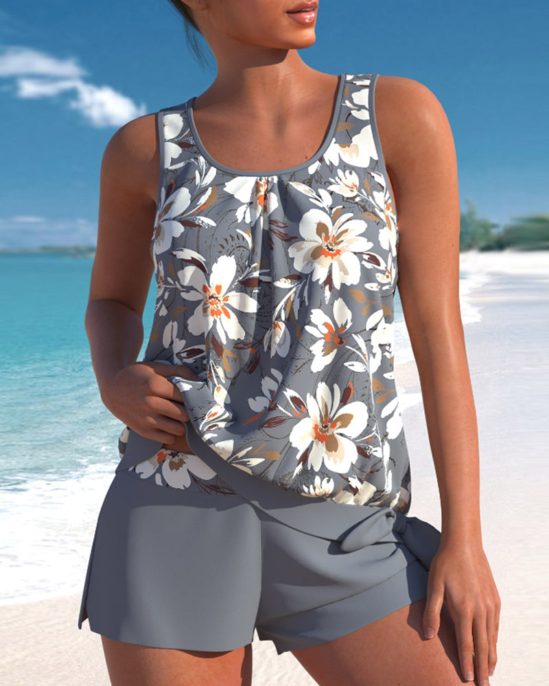 Tankini avec imprimé floral