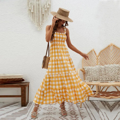 Robe à motif à carreaux