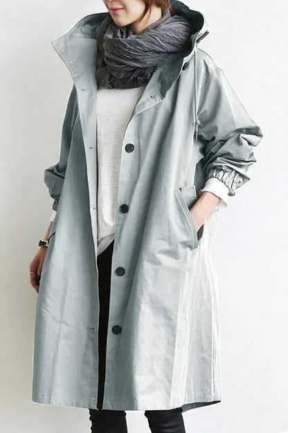 Oliviana - veste longue d'extérieur avec capuche