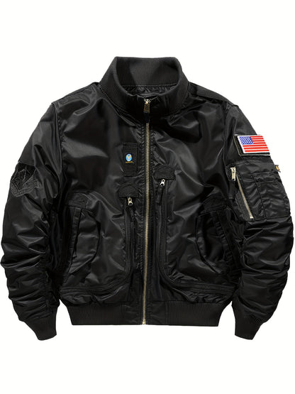 Veste tactique chaude Bomber à col montant pour hommes | Parfait pour les activités de plein air