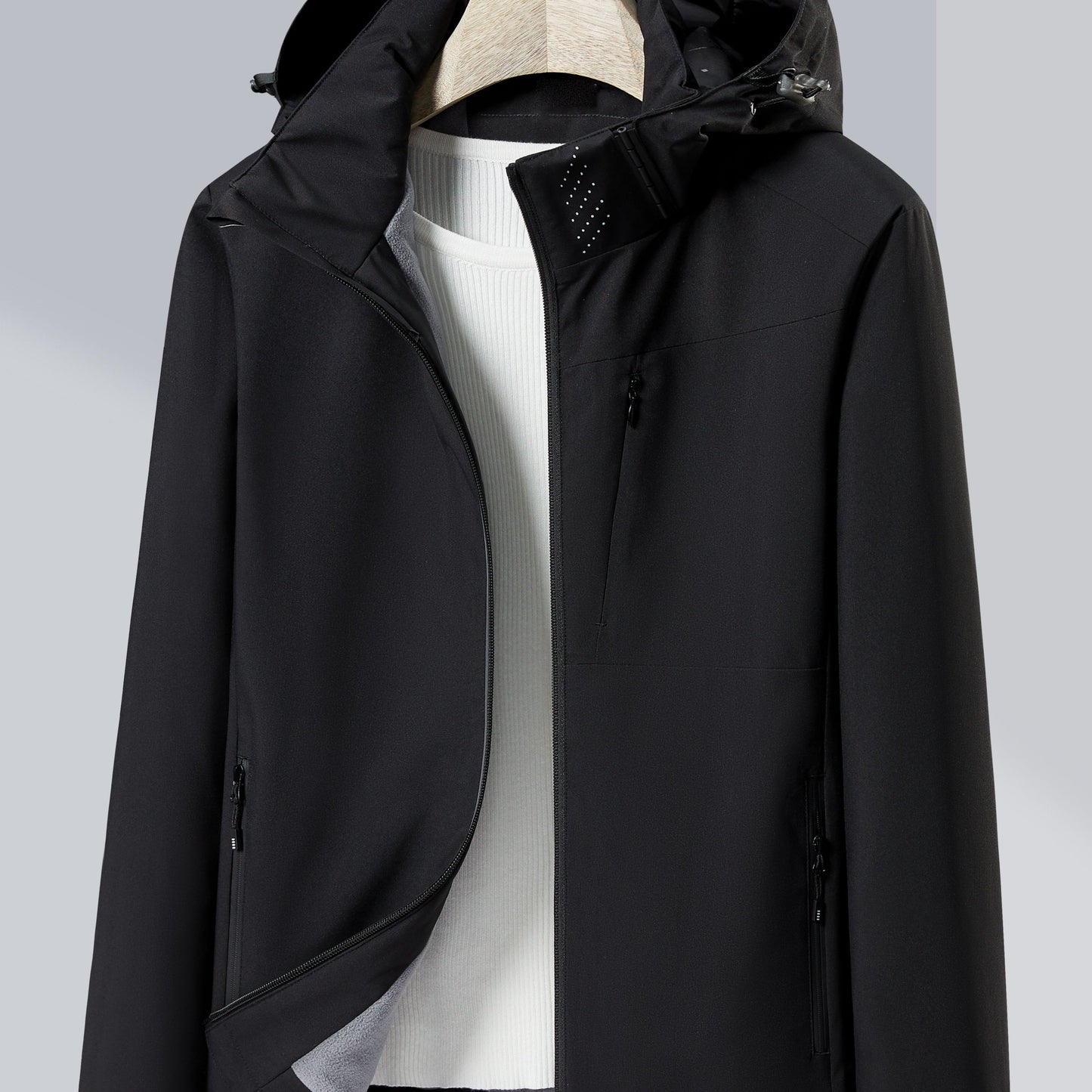 Evelien | Veste d'extérieur imperméable et coupe-vent avec doublure et capuche en polaire