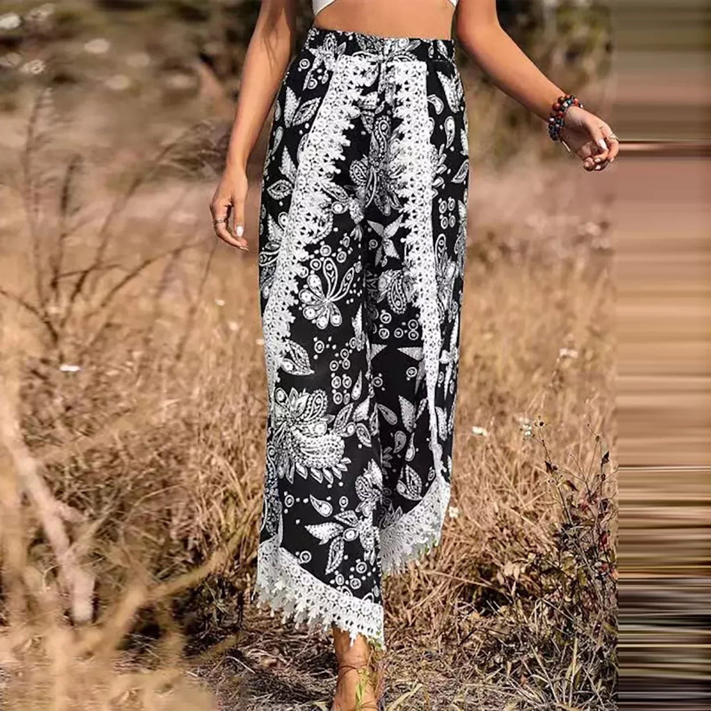 Pantalon élégant en dentelle