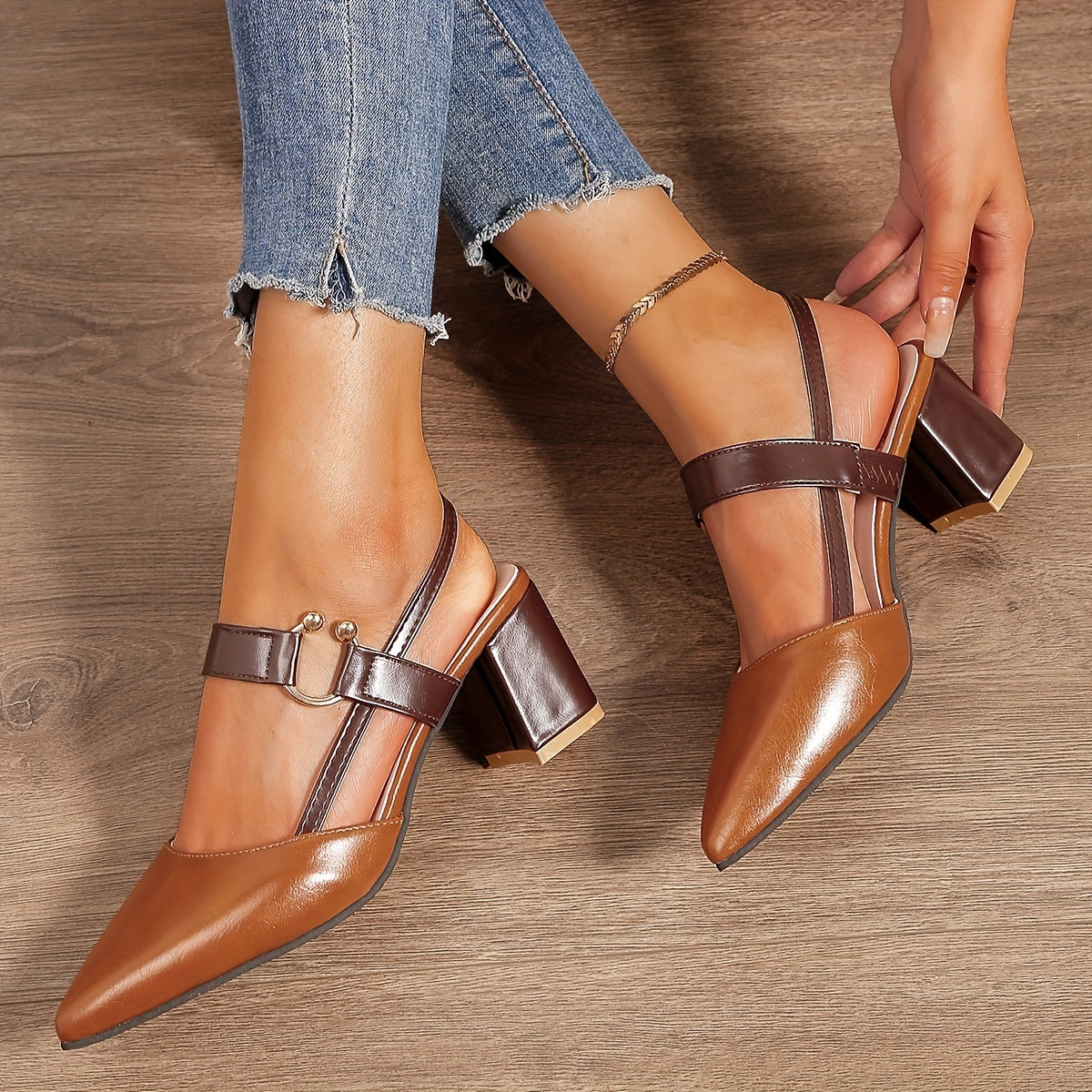 Teska Heels | Talons aiguilles avec pointe et talon bloc