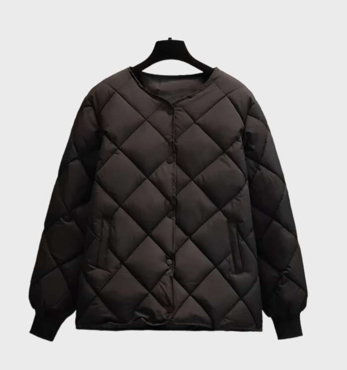 Veste polaire à col en V avec fermeture à boutons pour femmes