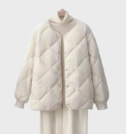 Veste polaire à col en V avec fermeture à boutons pour femmes