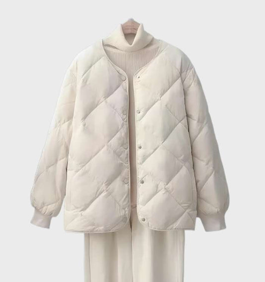 Veste polaire à col en V avec fermeture à boutons pour femmes