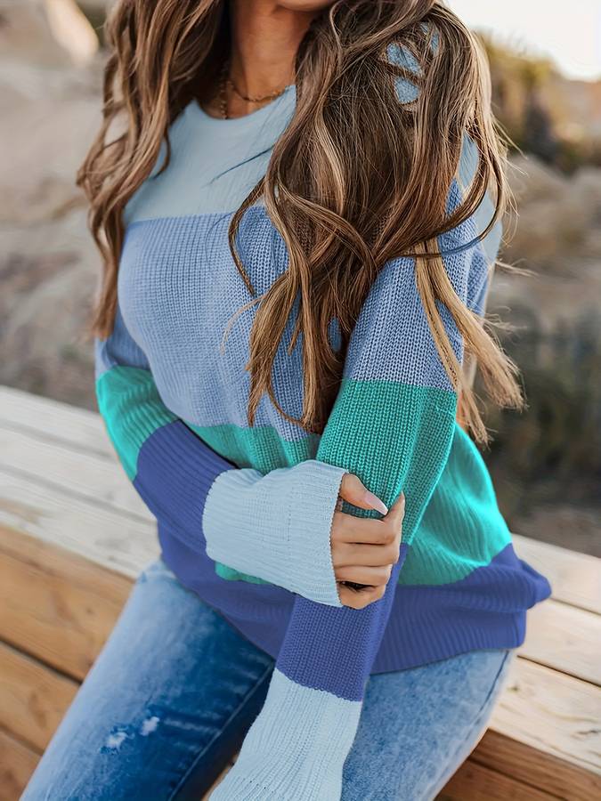 Riza - Pull à Rayures Chic et Confortable pour Femmes