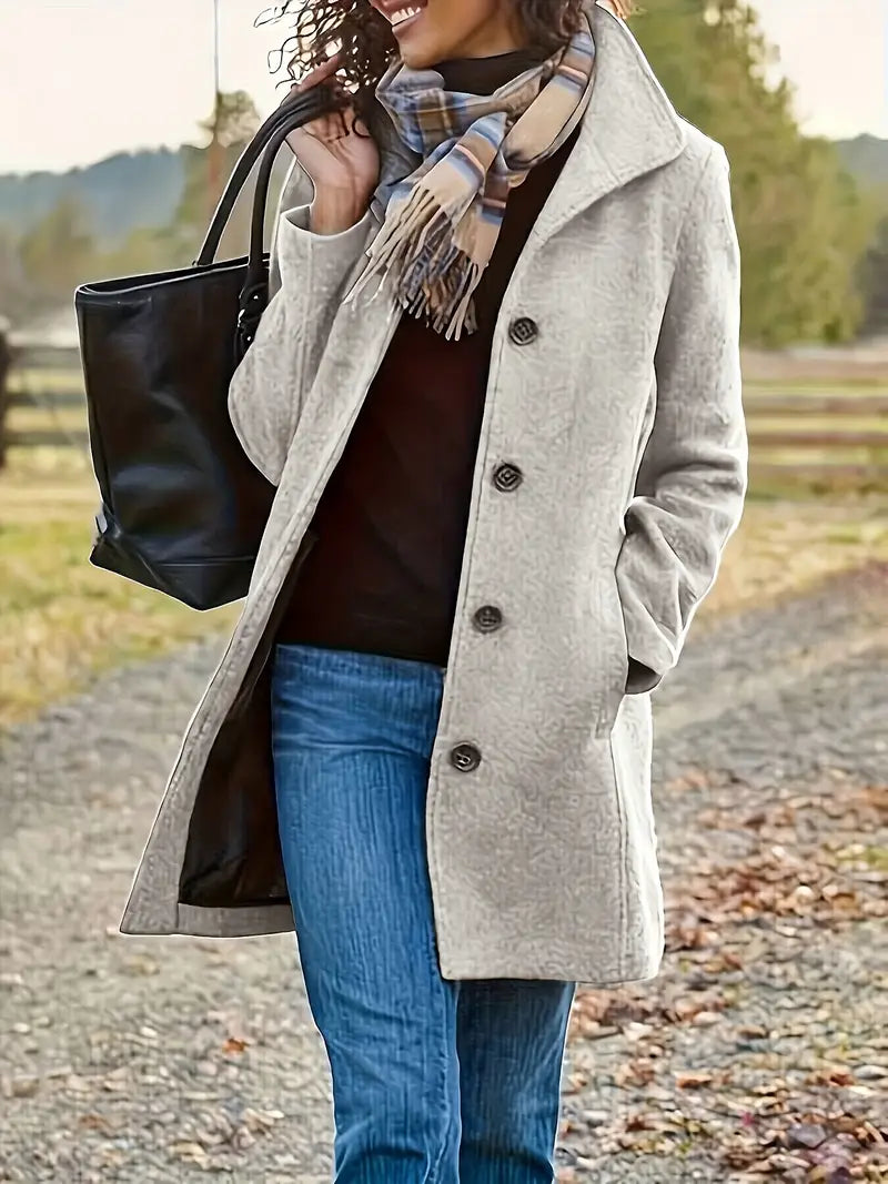 Noor | Manteau long à double boutonnage