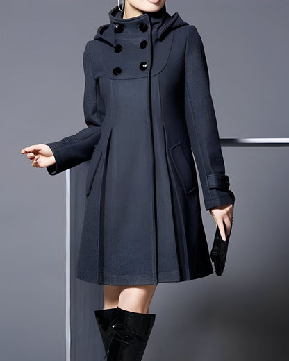 Tanya - veste longue matelassée plissée
