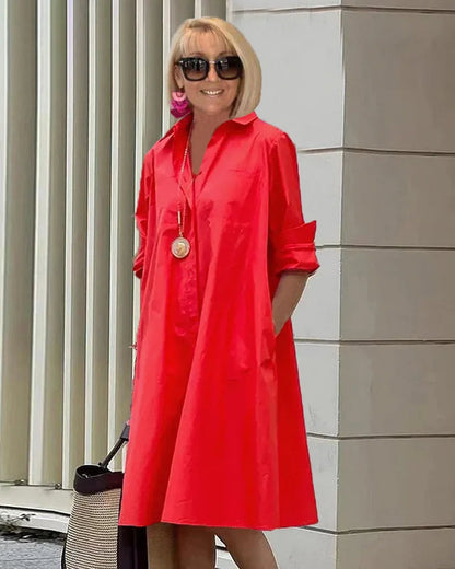 Robe chemise sophistiquée dans un style élégant pour femmes