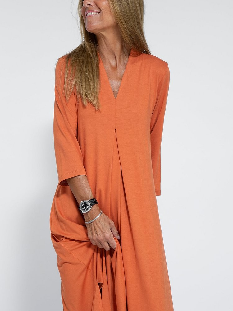 Journee - Robe décontractée simple et confortable avec encolure en V
