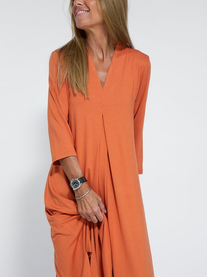 Journee - Robe décontractée simple et confortable avec encolure en V