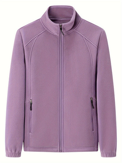 Loes | Veste d'extérieur en duvet avec col montant en couleur unie