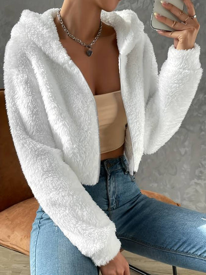 Veste zippée Teddy pour femme