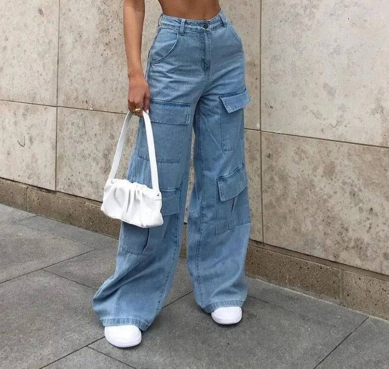 Pantalon cargo en denim Minette