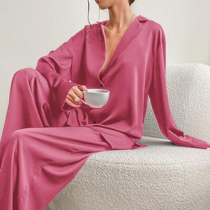 Elégance soyeuse Ensemble pyjama grande taille - Belen