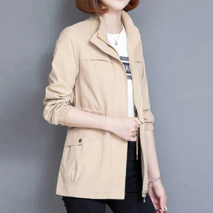 Ivory Slim Windbreaker | Sleek & Modern