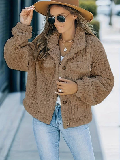 Veste pour femmes avec col en cascade