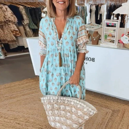Robe d'été bohème au design fluide