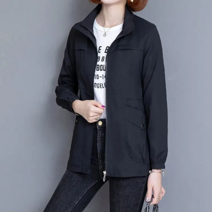 Ivory Slim Windbreaker | Sleek & Modern