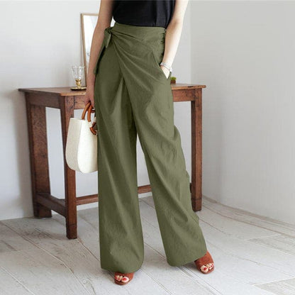 Nerthus - Pantalon taille haute avec fermeture à nœud