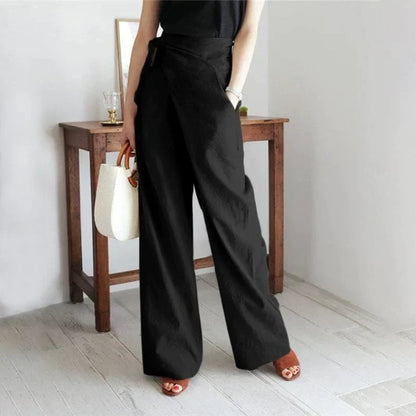 Nerthus - Pantalon taille haute avec fermeture à nœud