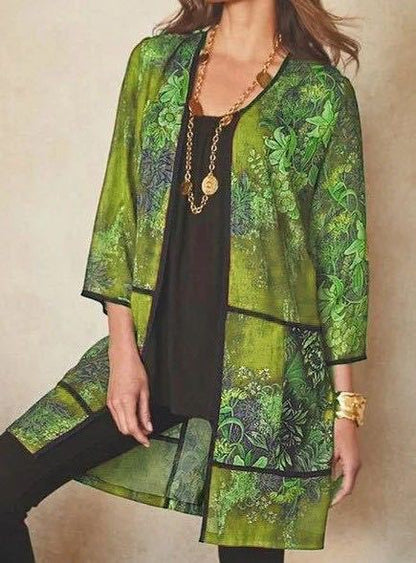 Wanda Blouse | Blouse longue à imprimé floral