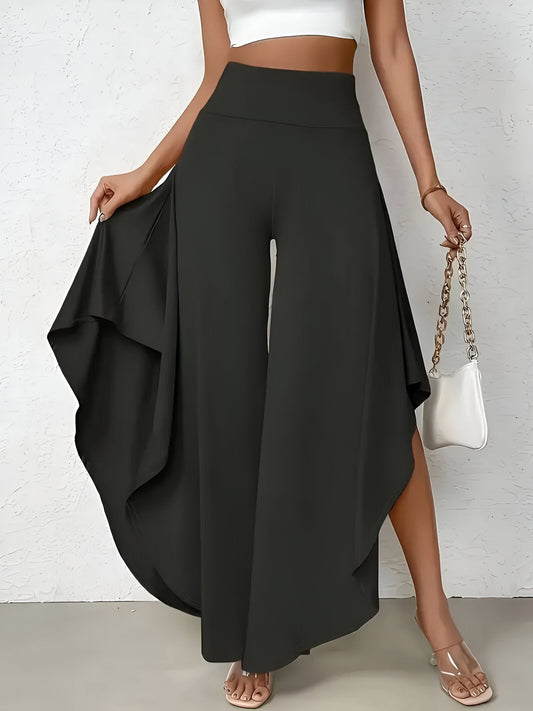 Pantalon large avec chemise asymétrique