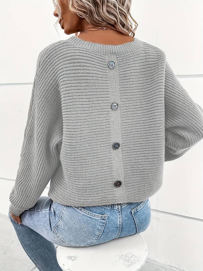 Delphine - élégant pull à col rond pour le printemps