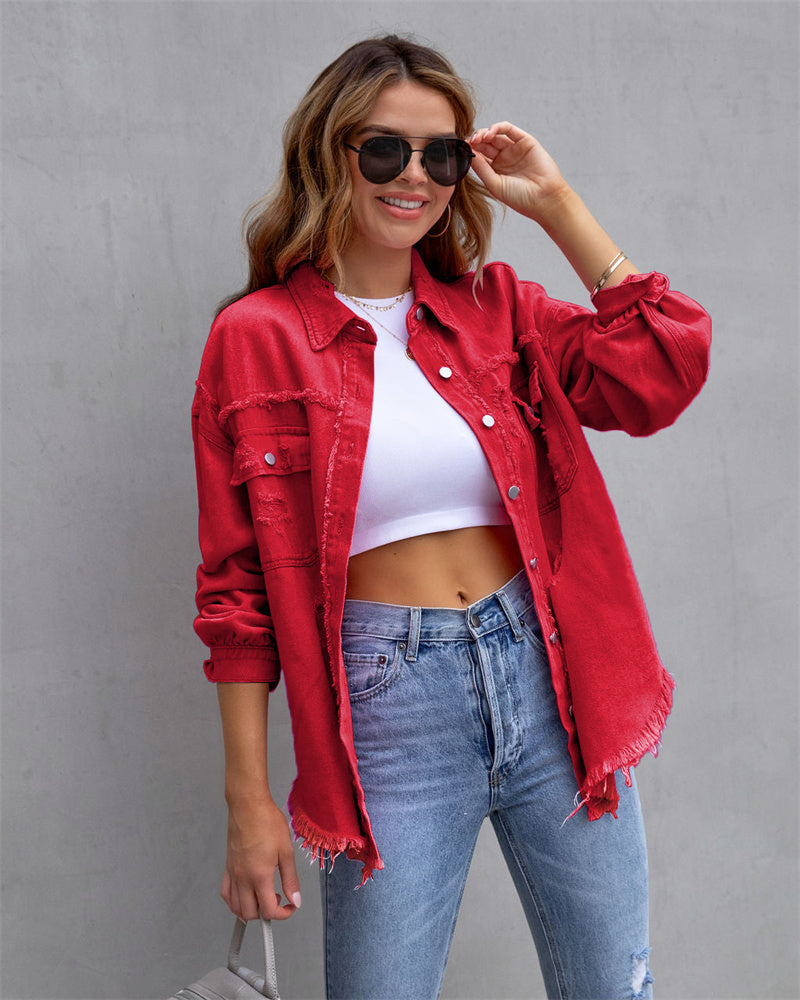 Victoria - veste en jean ample et élégante