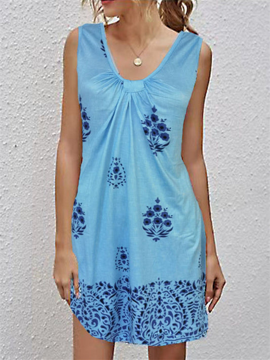 Robe d'été avec encolure en V et imprimé sexy