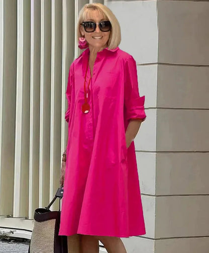 Robe chemise sophistiquée dans un style élégant pour femmes