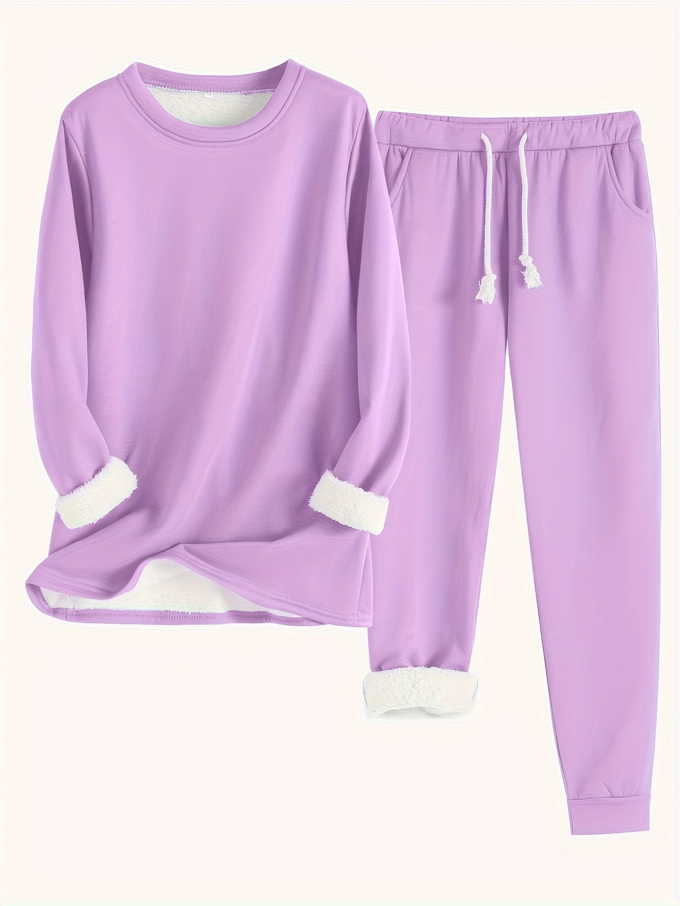 Isla | Ensemble thermique uni avec pull et survêtement