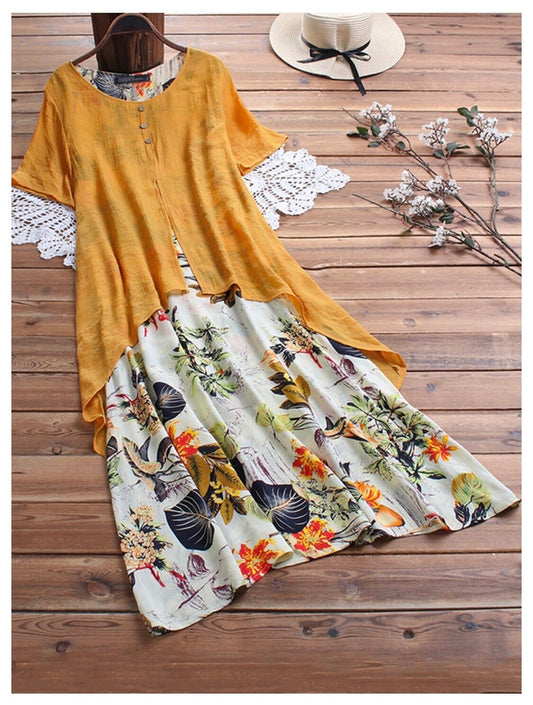 Robe deux pièces imprimée