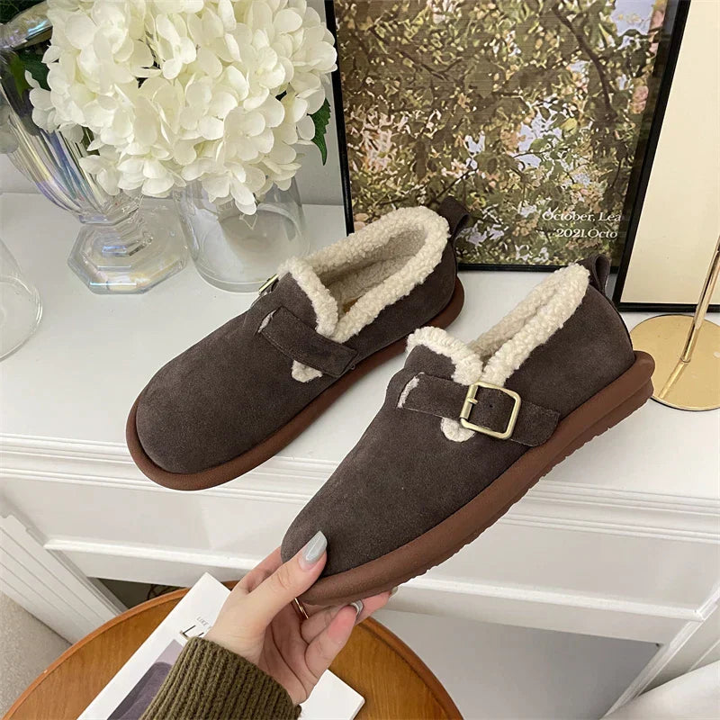 Mikaela Leather Slippers | Warm & Trendy
