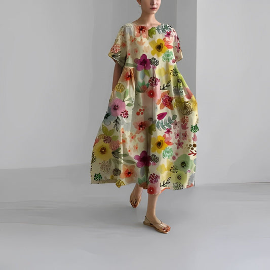 Robe boho avec fleurs
