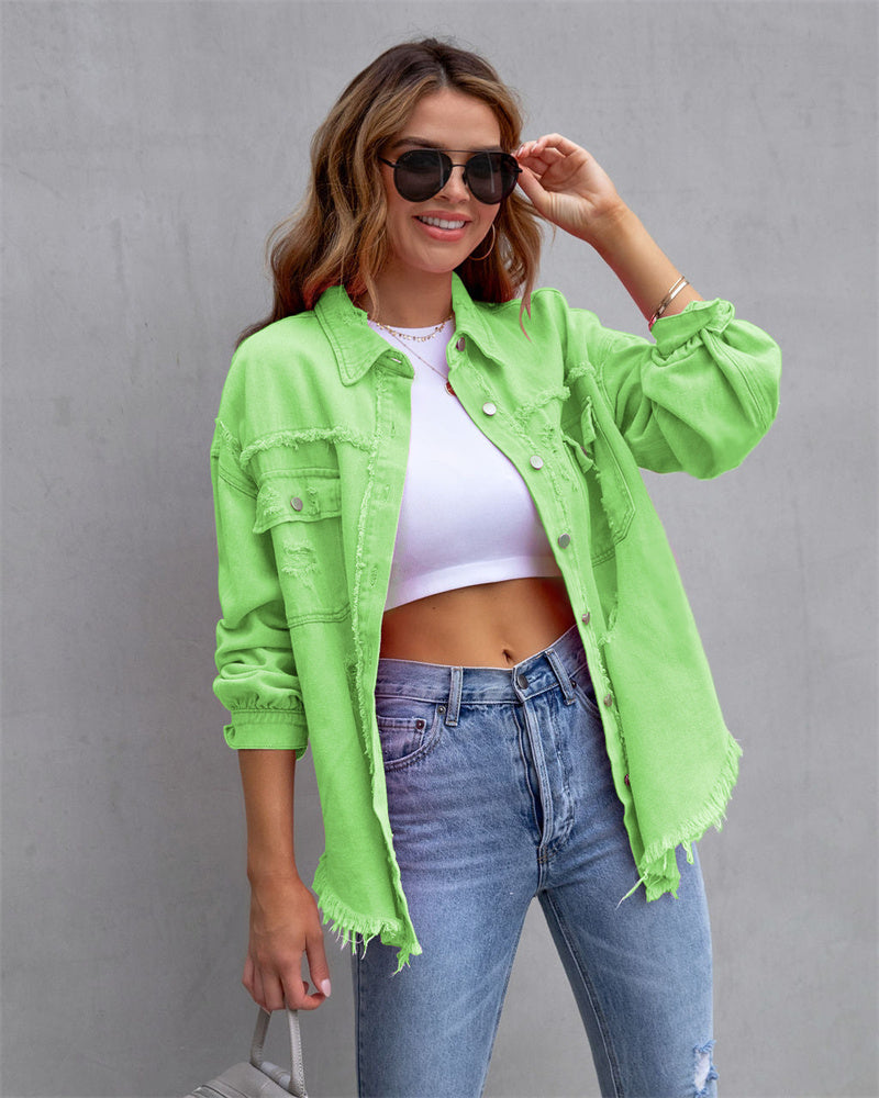 Victoria - veste en jean ample et élégante