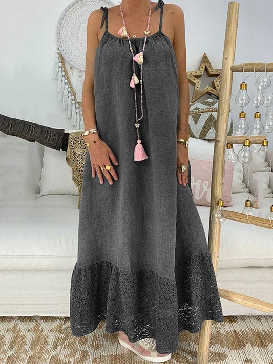 Robe longue simple avec fente