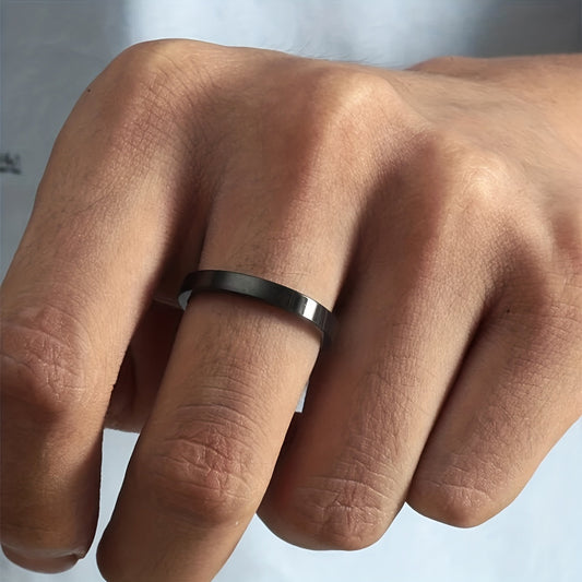 Lotte | Bague en acier inoxydable brillant avec motif en forme d'arche