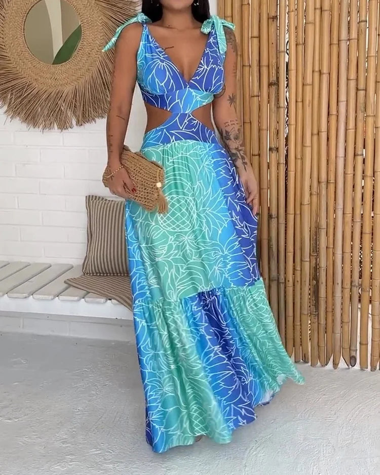 Robe midi avec imprimé élégant