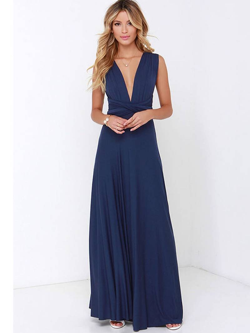 Elise - Robe Longue Stylisée Convertible