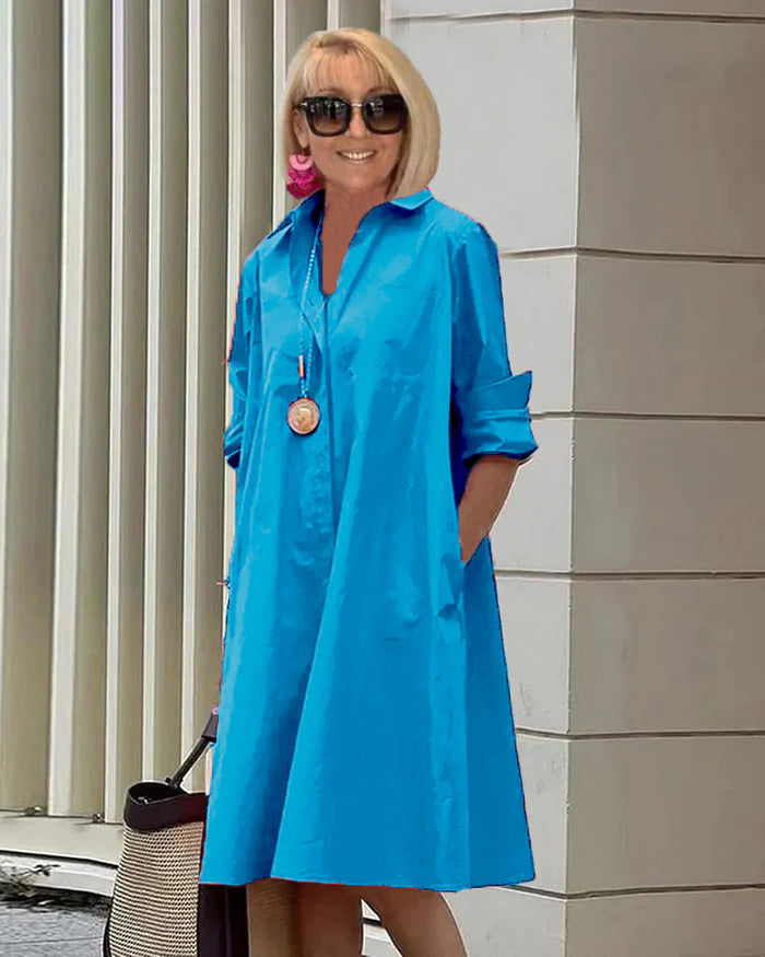 Robe chemise sophistiquée dans un style élégant pour femmes