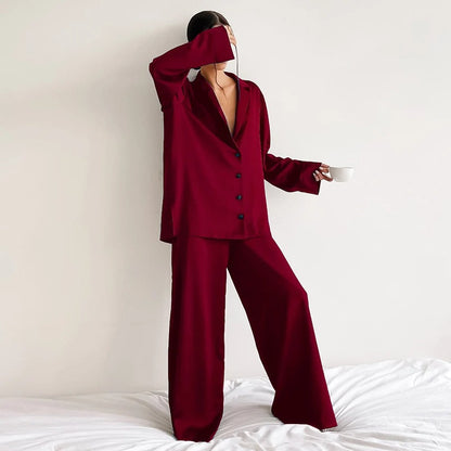 Elégance soyeuse Ensemble pyjama grande taille - Belen